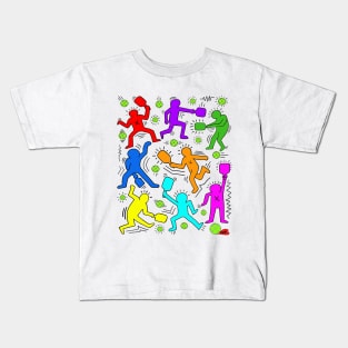 Pickleball Keith Haring Style Kids T-Shirt